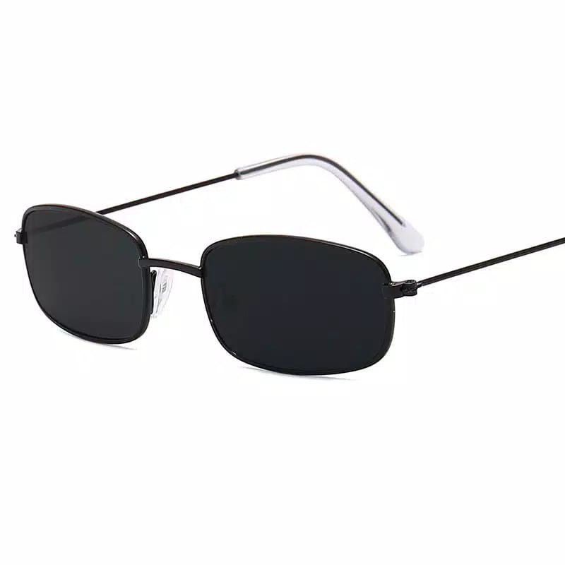 KACAMATA SUNGLASSES  FRAME METAL KOTAK KECIL HITAM KEREN