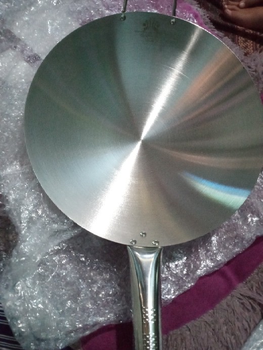 Wajan Penggorengan Kuali Wok Stainless Polos Gagang Panjang 30cm 32cm 34cm Wajan Enamel