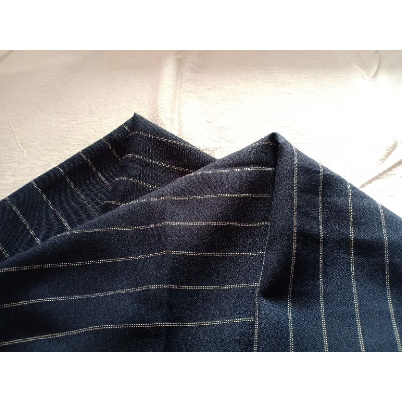 KAIN KATUN SALUR NAVY (1 m = Rp. 30.000)