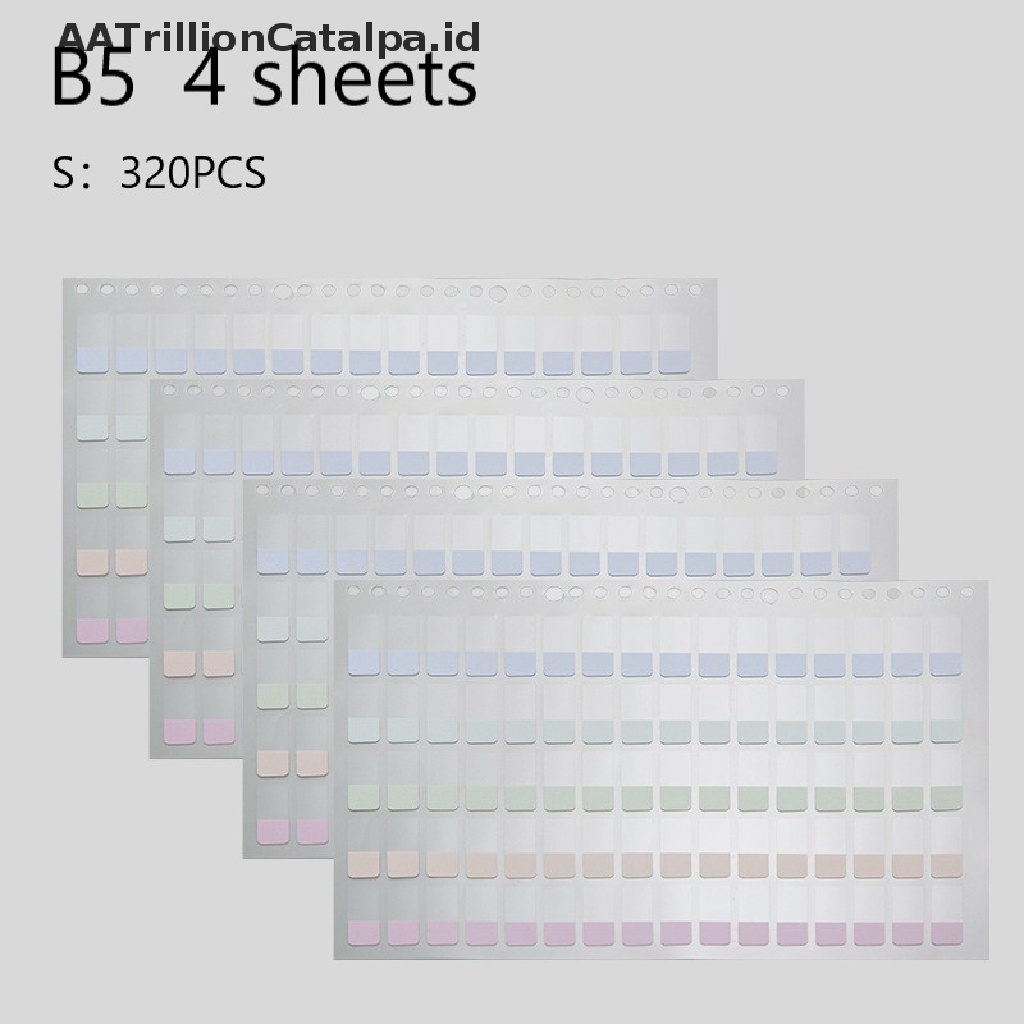 4 Lembar Stiker Label Memo Bentuk Macaron Untuk Alat Tulis