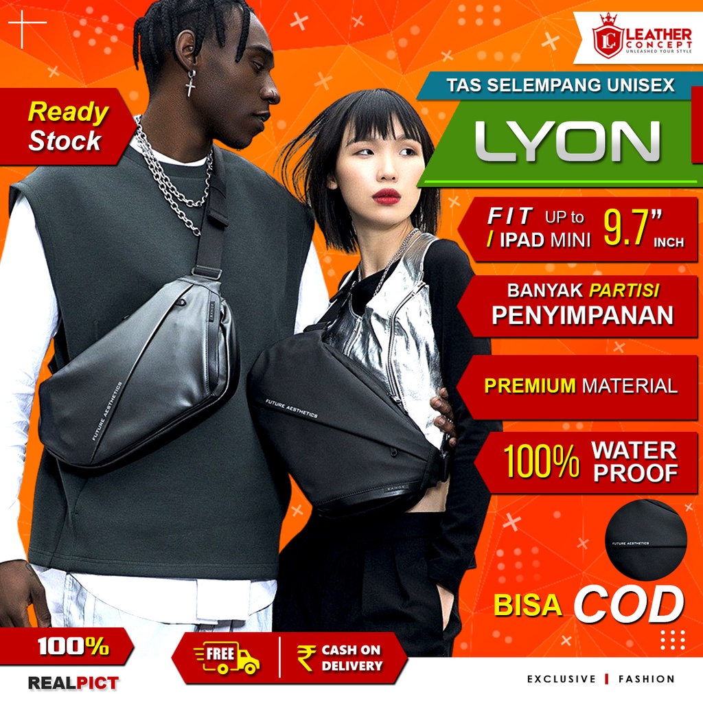 Tas Selempang Pria Waterproof Tas Pria Sling Bag Pria Unisex LYON