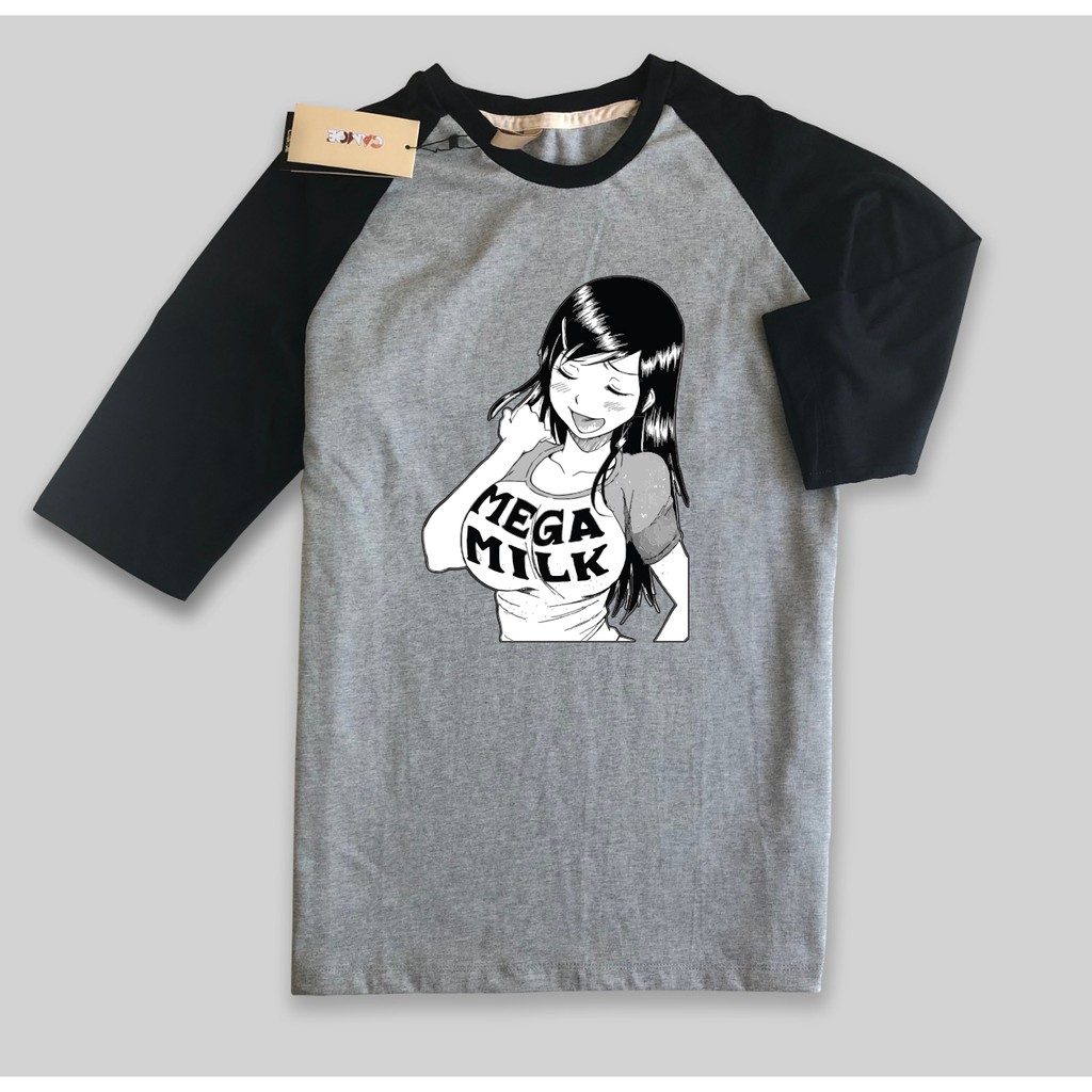 Kaos Raglan Anime Hentai Manga Mega Milk