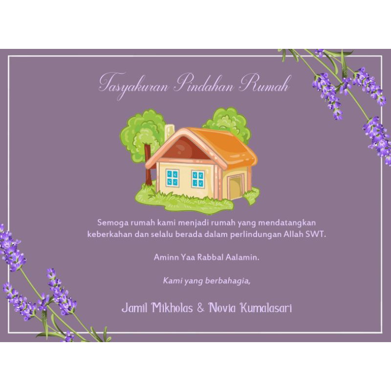 Kartu Syukuran Pindah Rumah