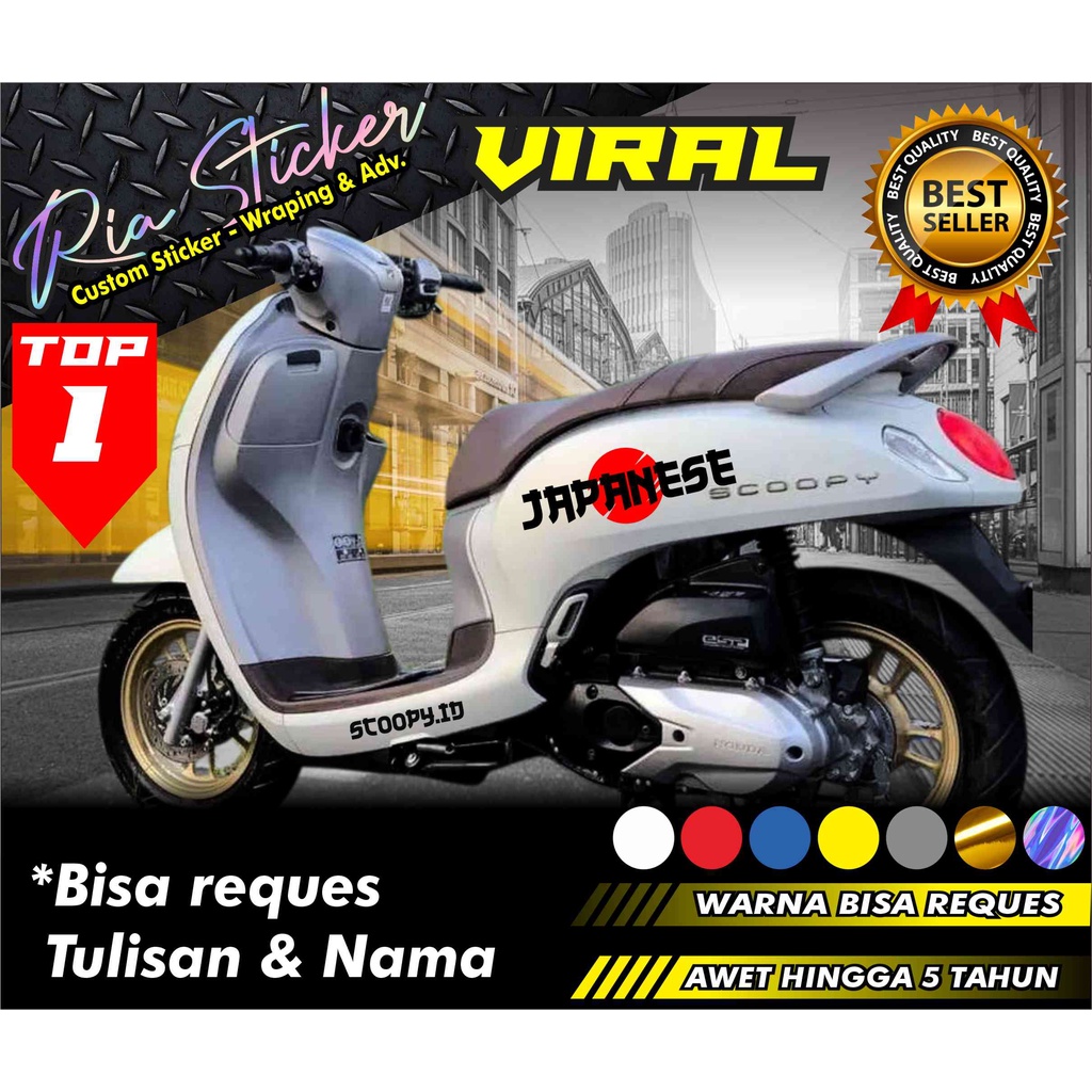 sticker scoopy JAPANESE kanji yg lagi trend