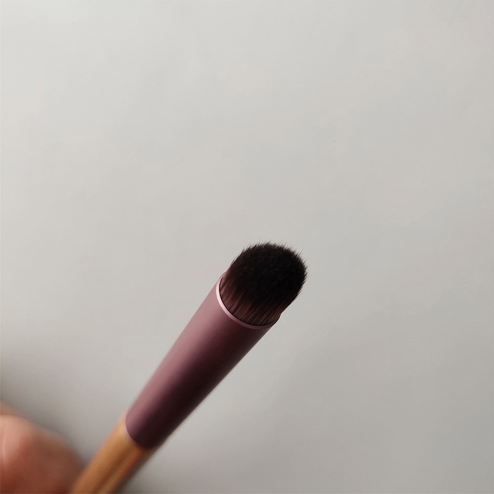 Brush Makeup Pendek Ujung Bulat Warna Anggur Untuk Concealer