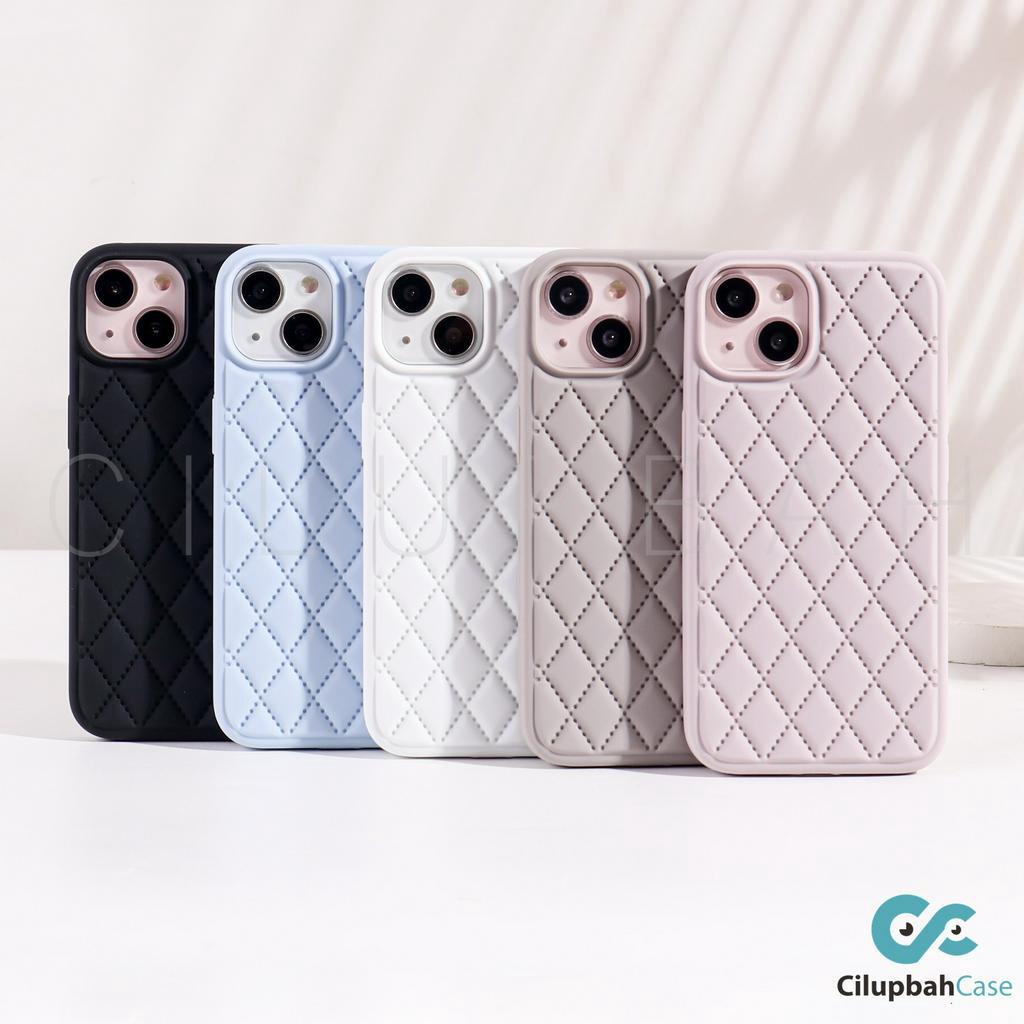 Silicone Rhombic Full Cover for iPhone 13 Pro Max / 14 Pro Max