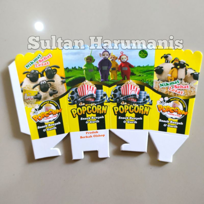 KERTAS POPCORN MINI 9x5 | 1 pack 10 gambar | Kertas poocorn kecil | kertas popcorn mini