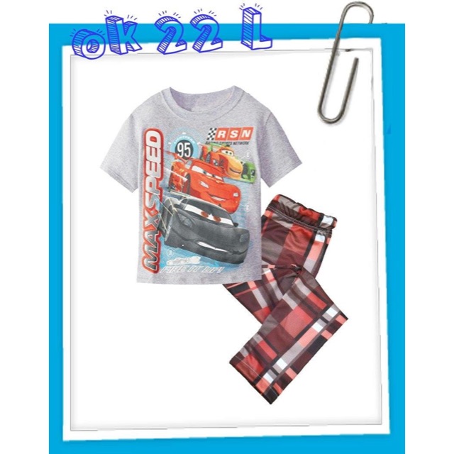 Setelan anak laki laki - baju anak cars - baju anak