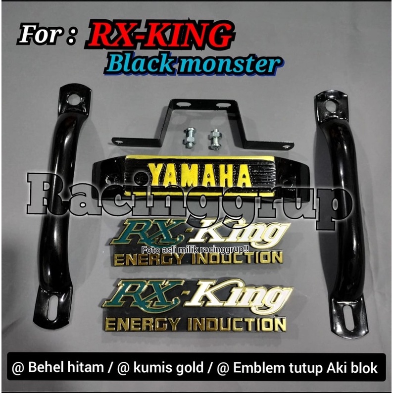 PAKET MURAH YAMAHA RX KING BEHEL SAMPING RX KING PLUS KUMISAN YAMAHA RX KING DAN EMBLEM PENUTUP BOX AKI