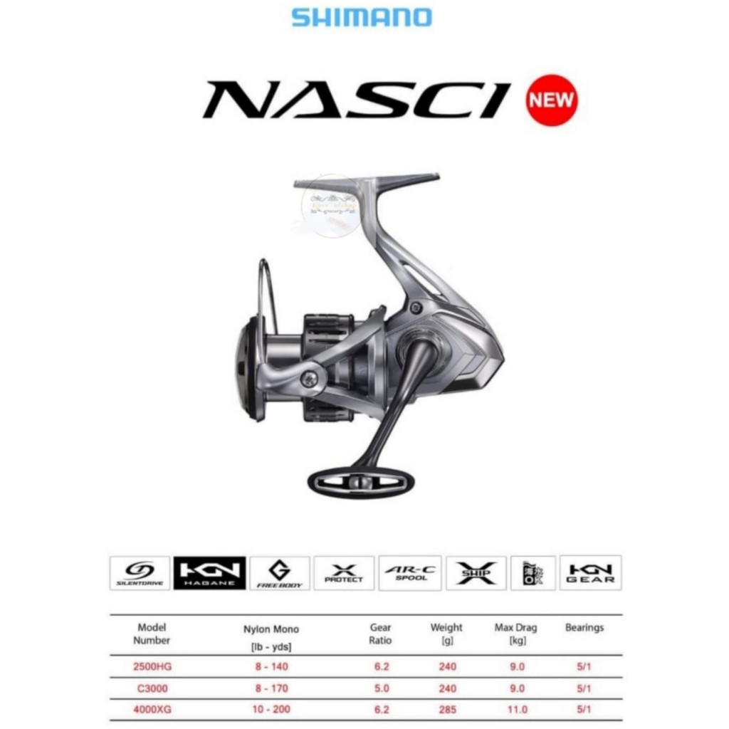 Reel Shimano NASCI 2500HG New. 2021