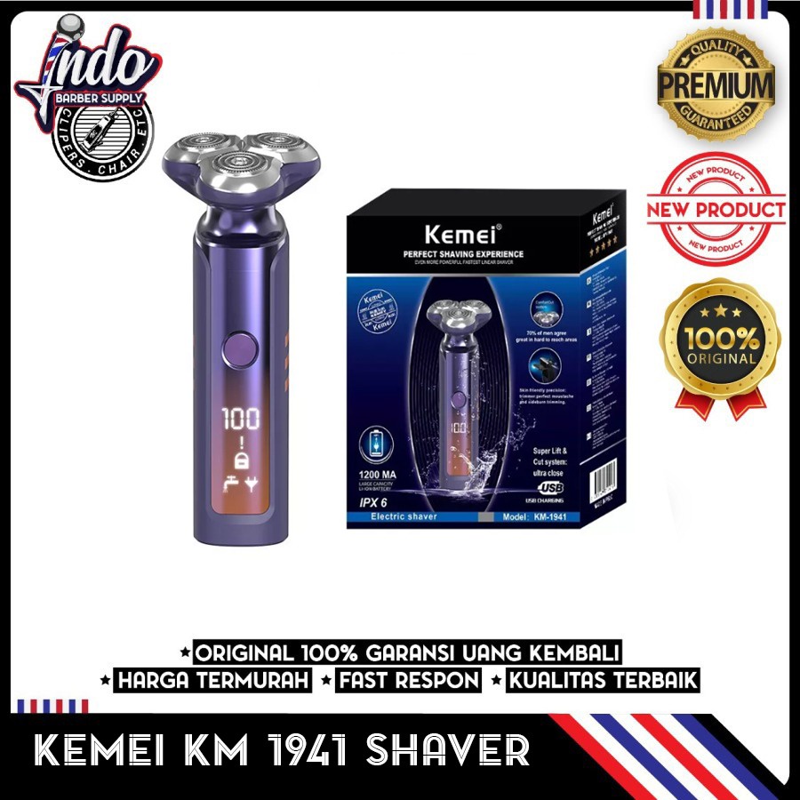 KEMEI SHAVER 1941 Pro wet dry 3D floating electric shaver