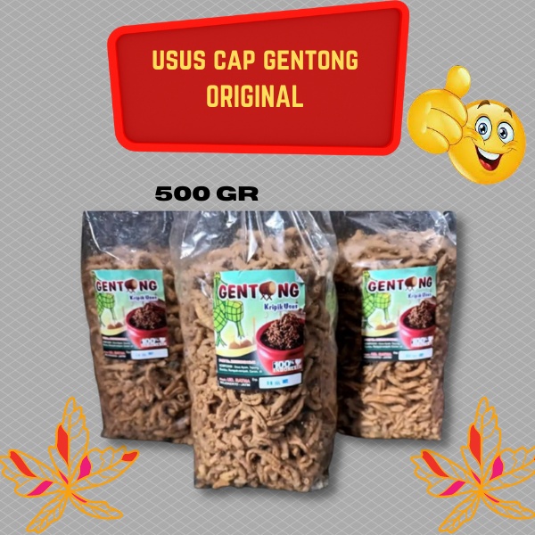 

⚡XPRESS⚡ KRIPIK USUS CAP GENTONG ORIGINAL, GURIH, ENAK DAN TIDAK BAU 500 gr