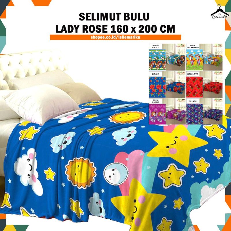 Selimut Ladyrose Lady Rose 160x200 cm Original Baru Kualitas Premium