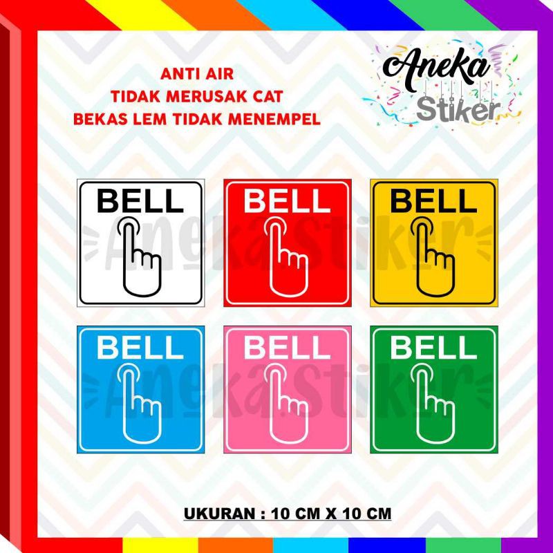 STICKER BELL - STIKER PENCET BELL WATERPROOF MURAH