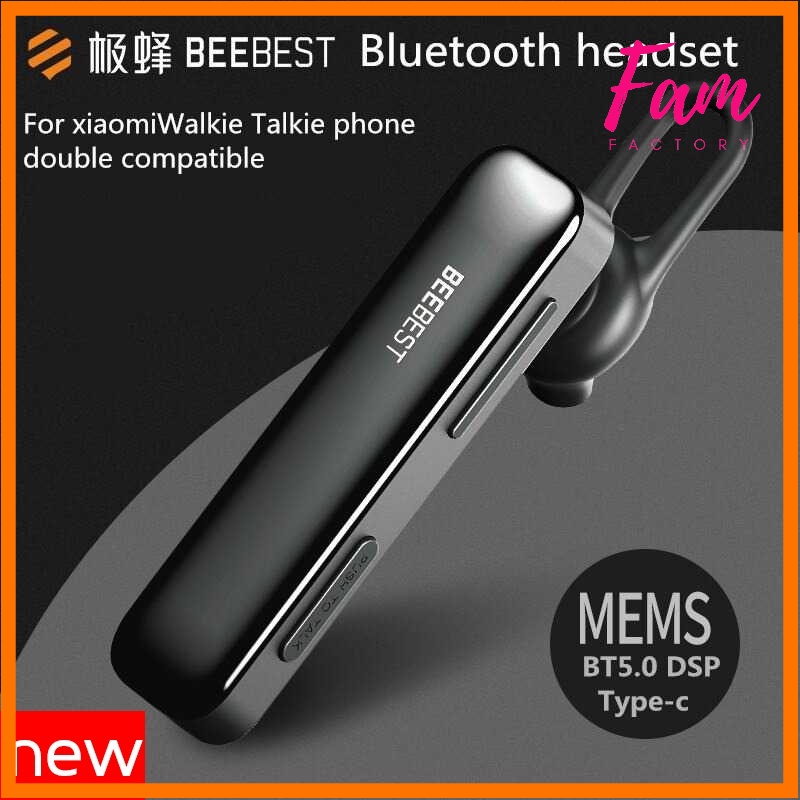 BEEBEST Bluetooth Headset Earphone Wireless Handsfree - 1S