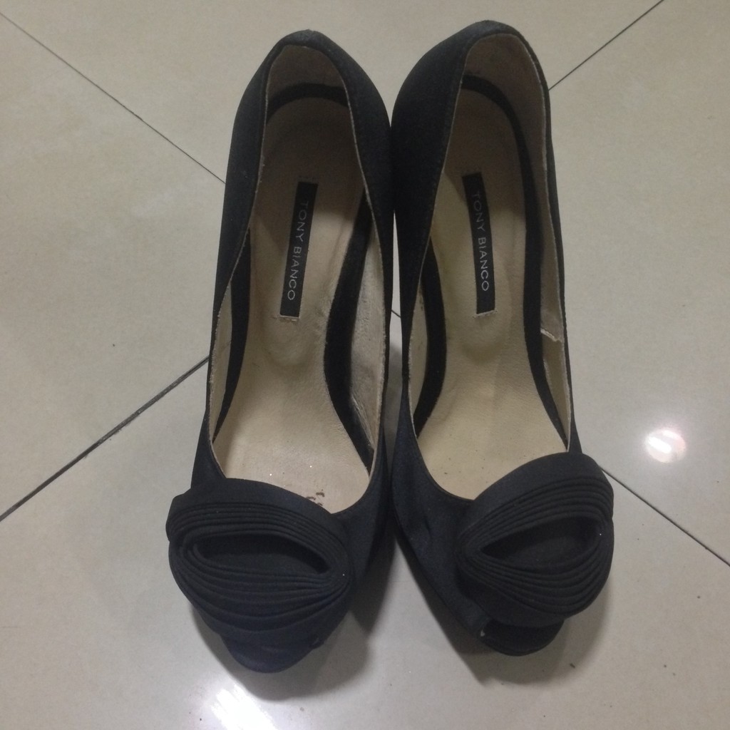 AUTHENTIC TONY BIANCO BLACK SHOES ORIGINAL PRELOVED MURAH