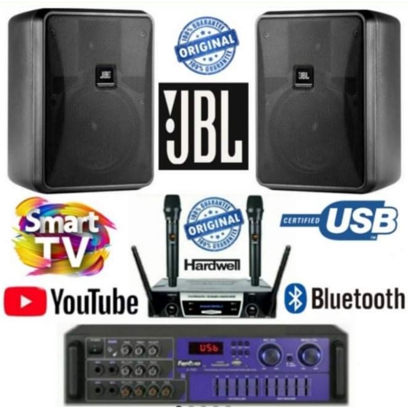 PAKET SOUND Karaoke set JBL Control 25 1L 6 Inch mic wireless ampli bluetooth USB