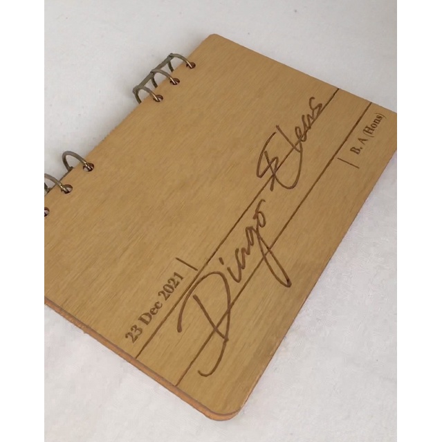 

CUSTOM ORDER | wooden notebook | buku jurnal | journaling book