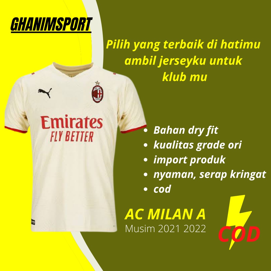 jersey ac_milan_away grade_ori_import thailand baju bola milan kaos bola setelan dewasa jersy sepakb