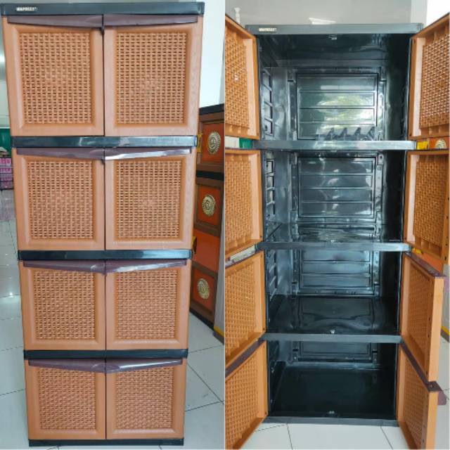 Lemari plastik napolly rotan sintetis  CRS XU 48