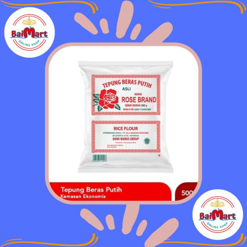 

tepung beras rose brand 500 gram