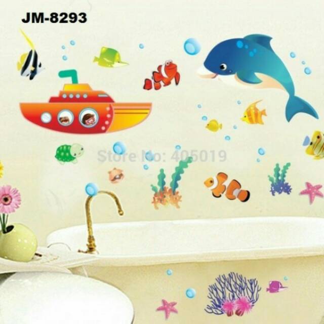 Wallsticker ikan dan kapal