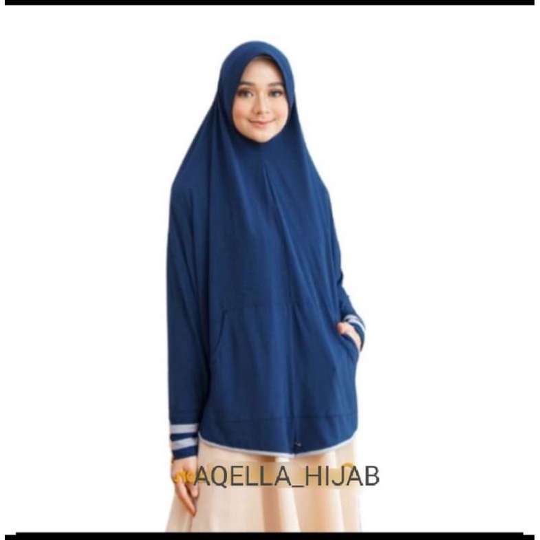 HIJAB LENGAN SAKU AQELLA/Jilbab Jumbo Simple Hijab Instan Jumbo Kerudung Instan Jumbo/hijab instan /