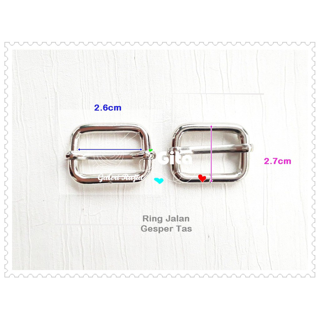 Ring Jalan Ring Tas Gesper Tas 2.6x2.7cm Tebal