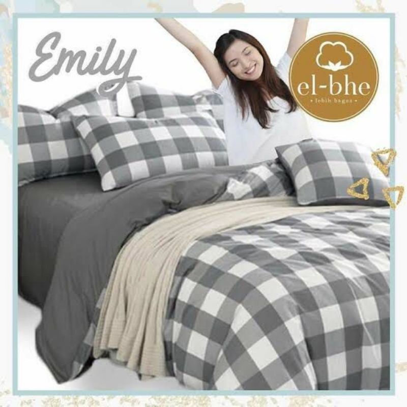 Sprei EMELY GREY katun lokal 200x200