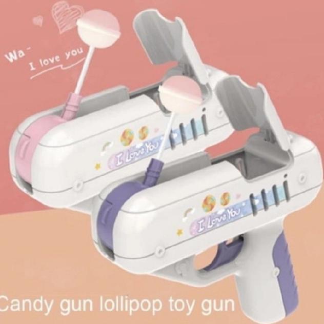Mainan Pistol Permen Lolipop Viral/Tembakan Lolipop Permen/Candy Gun