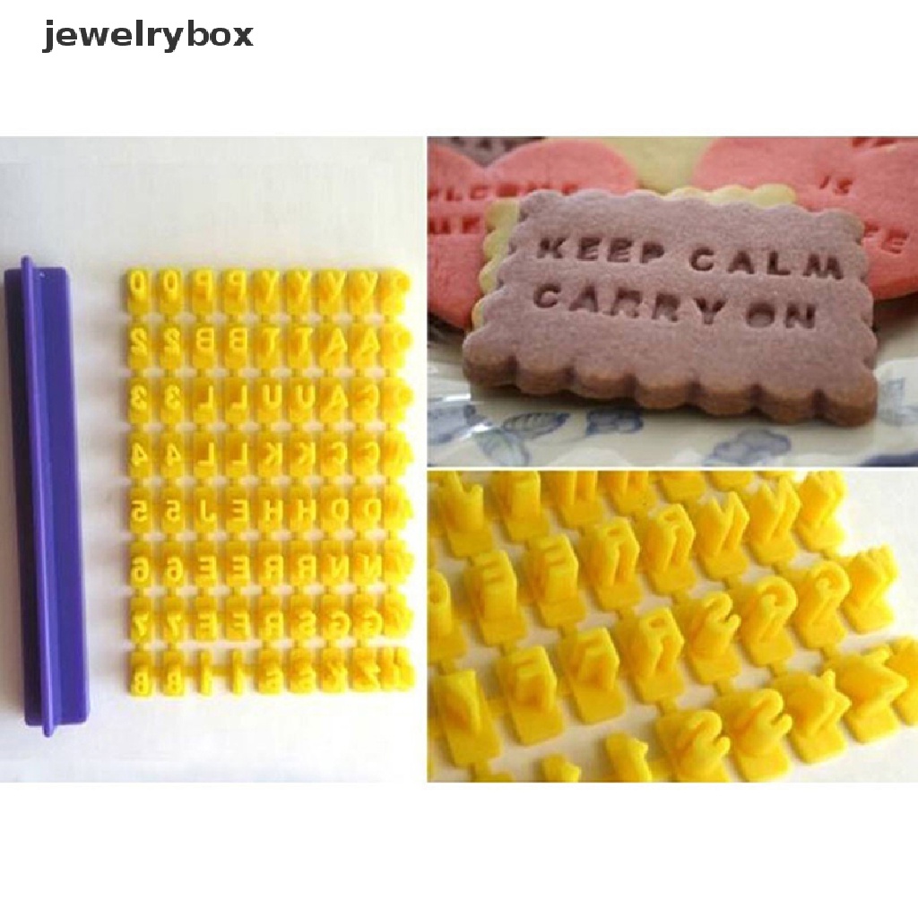 (jewelrybox) Cetakan Kue / Fondant Bentuk Huruf Alfabet / Angka