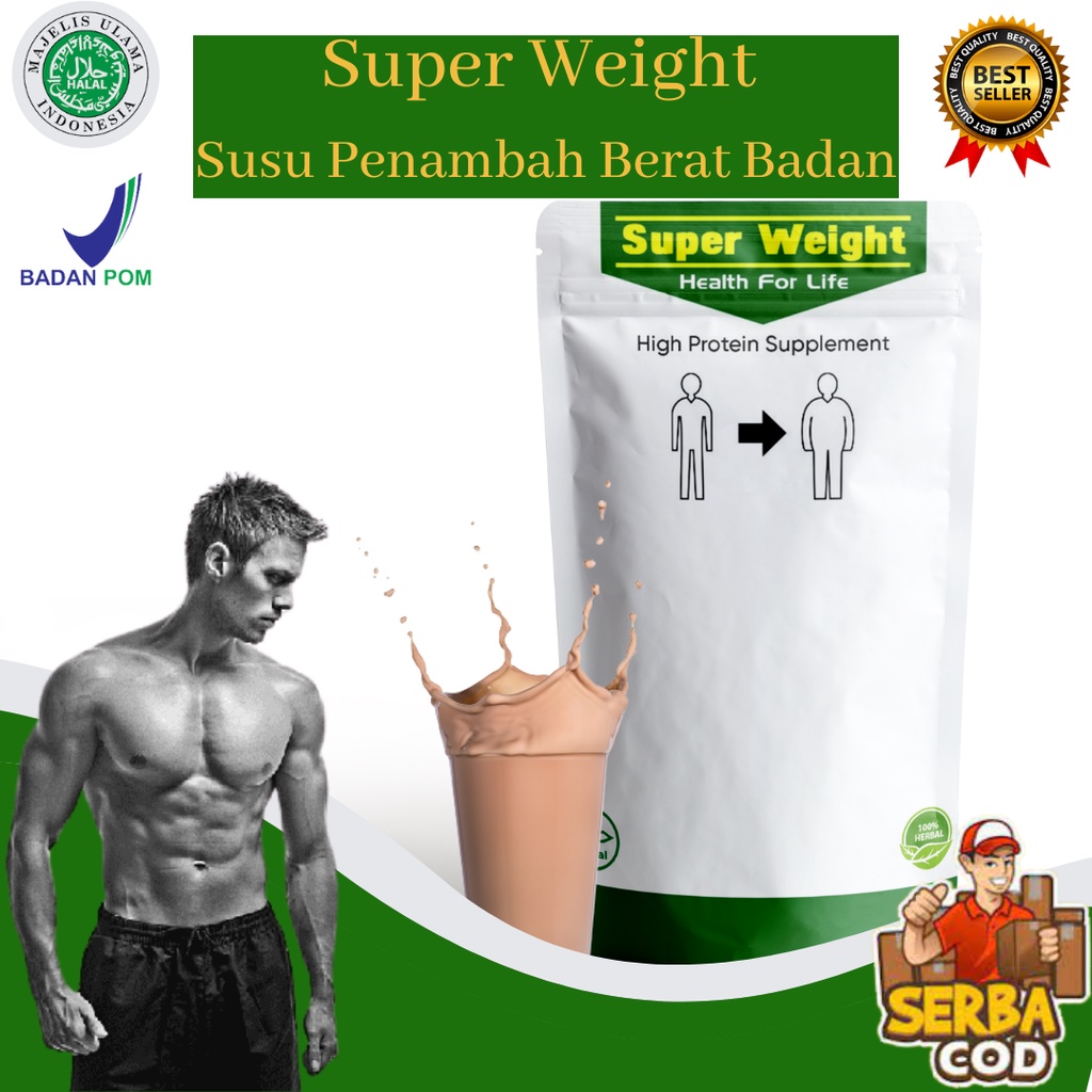 Super Weight Susu - Penggemuk badan bpom - super weight gain terbukti menambah berat dengan cepat - 