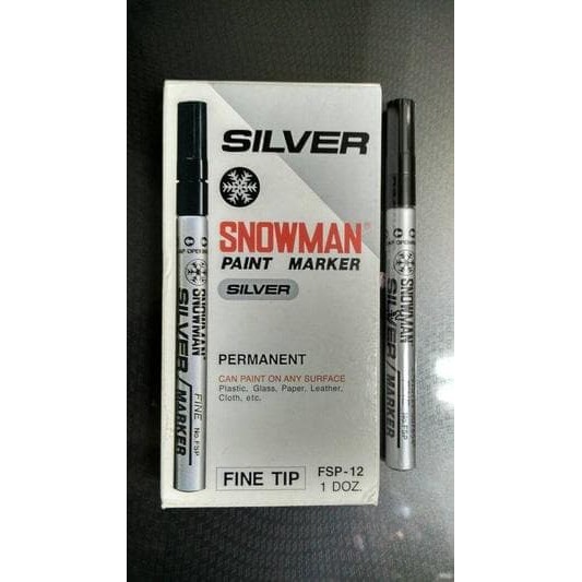 

Promo Spidol Snowman Paint Marker Silver SP 12 besar