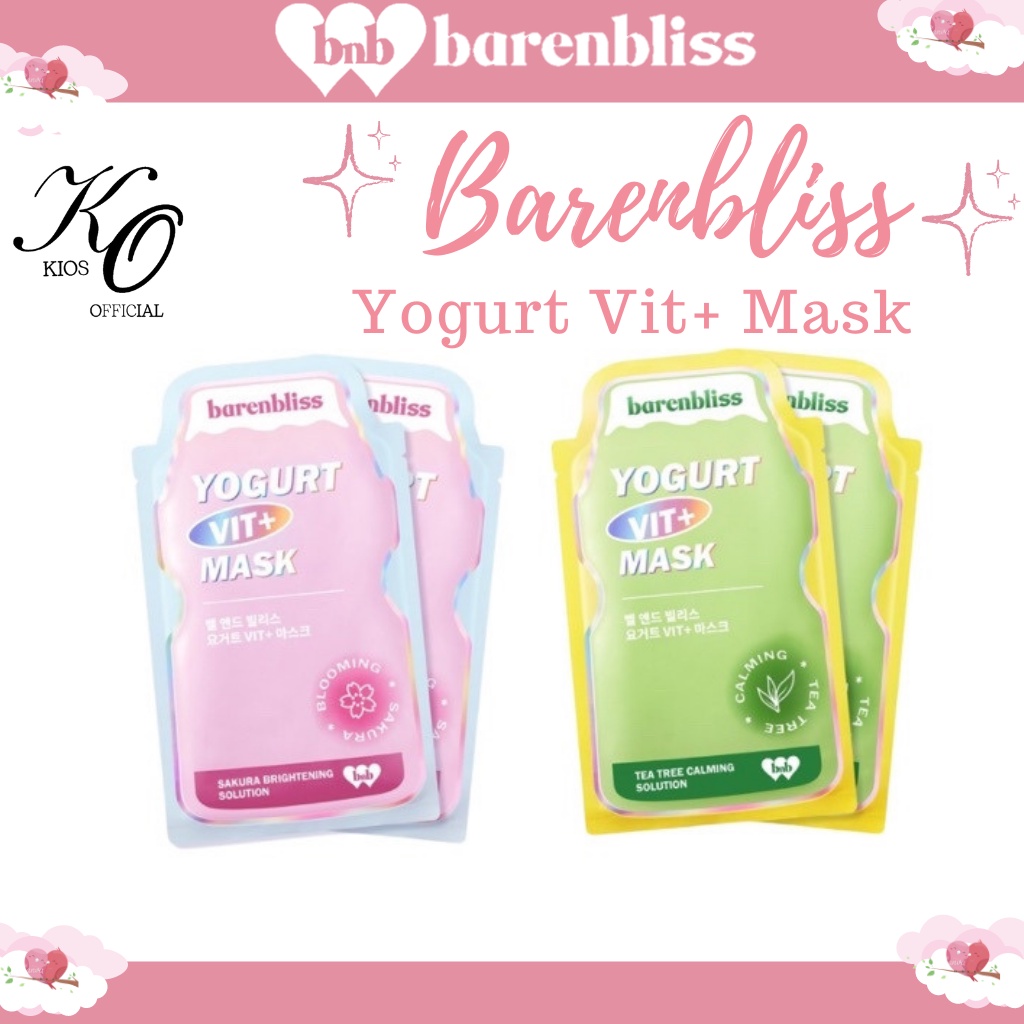 BNB Barenbliss Yogurt Vit+ Mask - Calming Sheet Mask Korea Essence Serum Masker 25ml