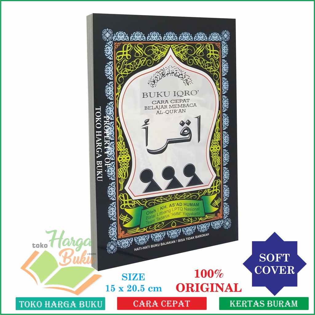 Foto Buku Iqro Besar 20 X 15 cm Kertas CD (Buram) Jilid 1-6 ORIGINAL BUKU IQRA'