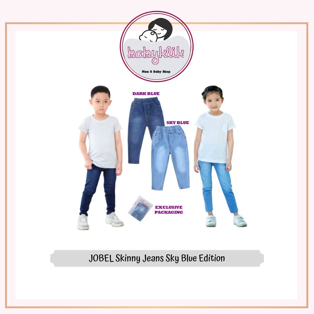 Jobel SKINNY JEANS SKY BLUE Edition Celana Panjang Denim Anak -  isi 2 UNISEX