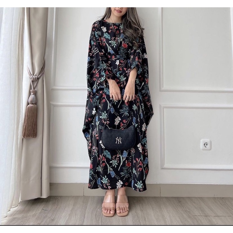 LONG DRESS KAFTAN FLOWY EC 8923 / DRESS PANJANG KAFTAN PANJANG SIMPLE POLOS PREMIUM / KAFTAN / BAJU 