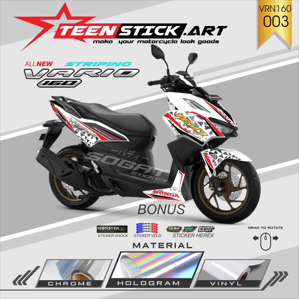 Striping Vario 160 2022 - Sticker Striping All New Vario 160 2022 Livery RACING