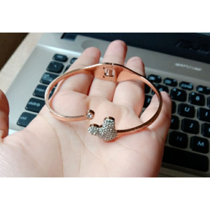 gelang titanium wanita model micymoes stainlees stell