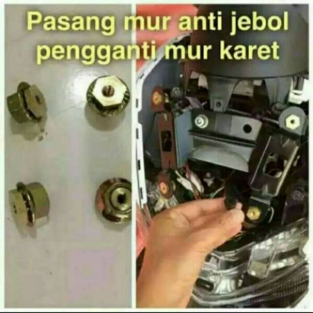 Baut Mur Walnut Visor Winsil ADV NMAX anti jebol isi 4 set