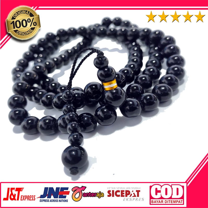 Tasbih Beads Batu Onix Hitam Asli / Tasbeh Batu