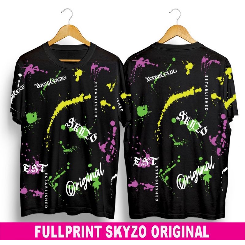 Cod T-shirt baju  Kaos Full Print Babygang Original