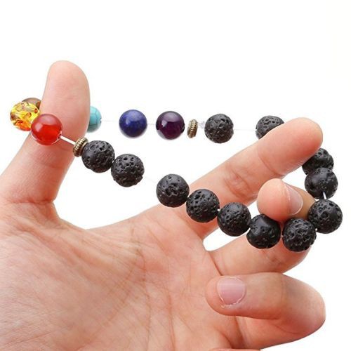 [HOT DEALS] FASHION 7 Chakra Healing Beaded Bracelet Natural Lava Stone Diffuser Bracelet Jewelry