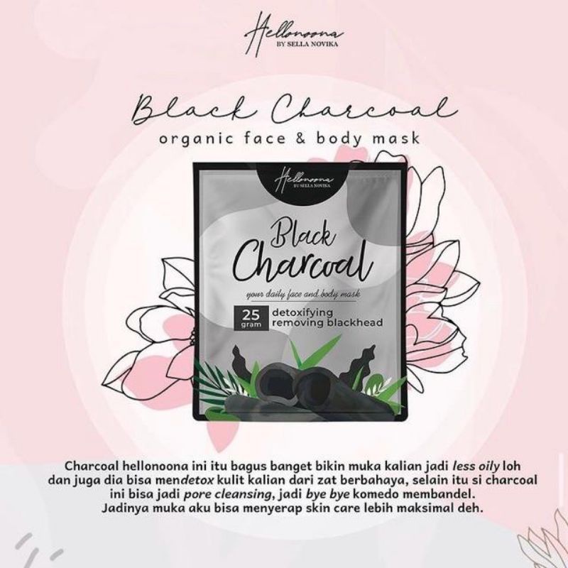 ✿ELYSABETHME✿ Masker wajah Hellonoona bubuk organik herbal alami untuk mengobati jerawat komedo wajah kusam