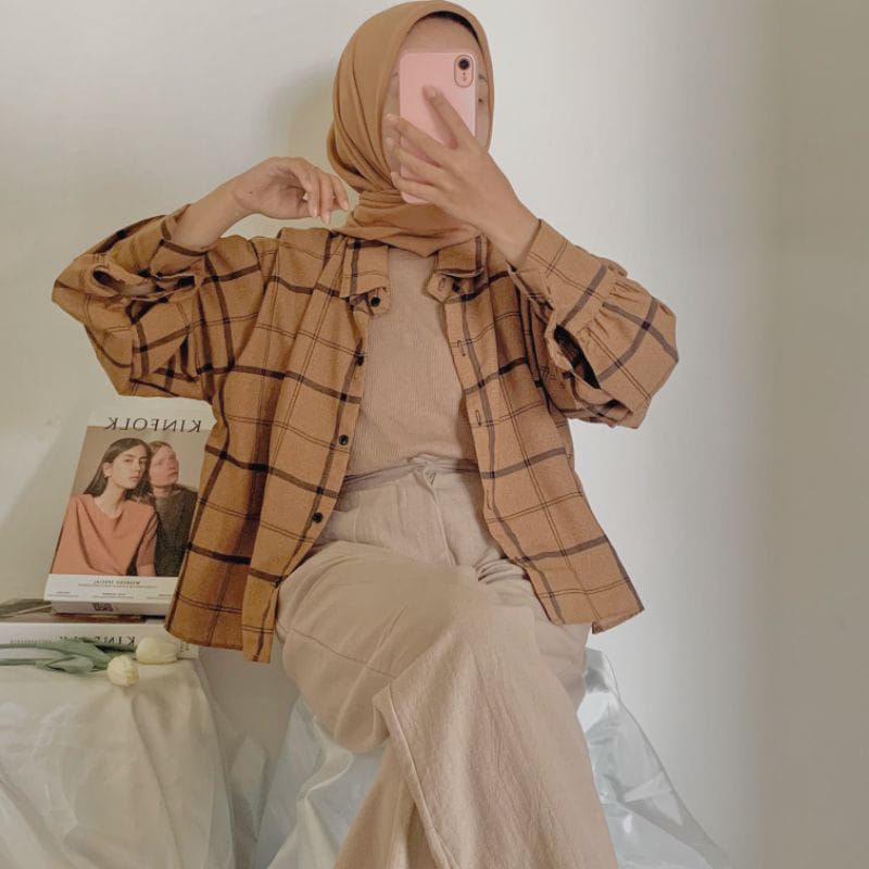 CROP TOP FLANEL / KEMEJA FLANEL WANITA / KEMEJA CROP / KEMEJA WANITA TERBARU