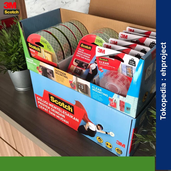

PEREKAT-PENGIKAT- 3M SCOTCH DOUBLE TAPE MOUNTING INDOOR 24 MM X 3 M SERBAGUNA DI RUANGAN -PENGIKAT-