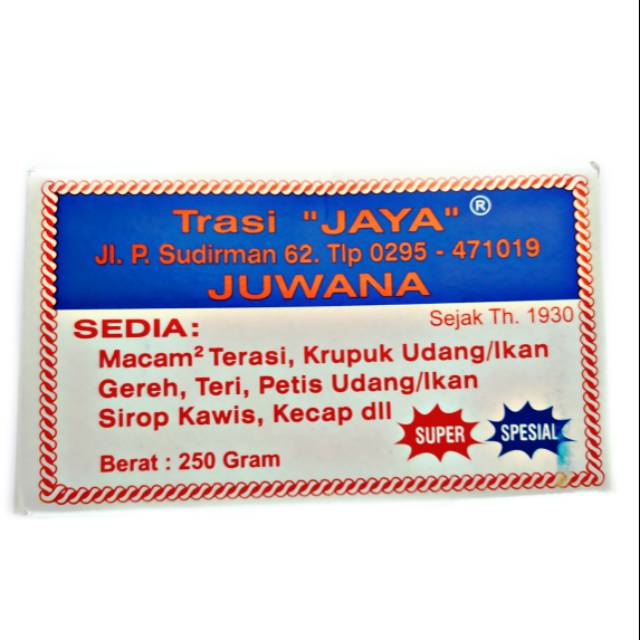 

TRASI JAYA JUWANA SUPER SPESIAL 250 Gram