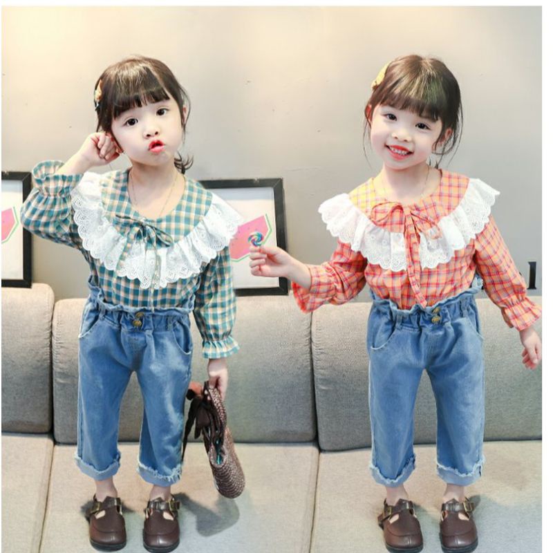 setelan baju import anak cewek 2-5Tahun