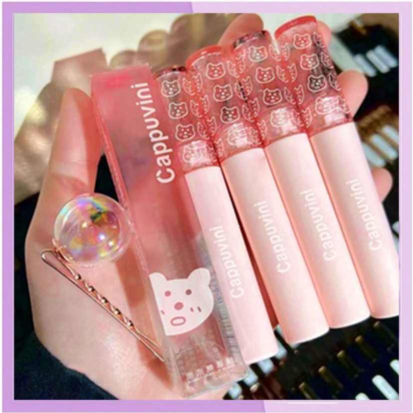 CAPPUVINI Pink Bear Jelly Lip Cream Watery make lips moist and not dry XX039