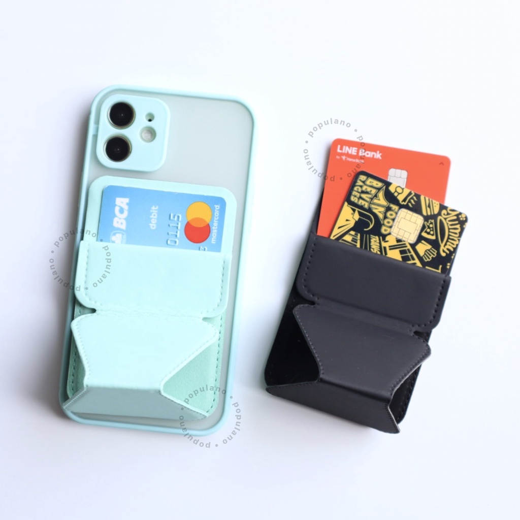 Phone Magnetic Grip Tempat Kartu Hp Magnet Dudukan Handphone Sticky Card Stand Holder